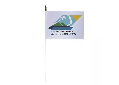 Drapeau de table Guadeloupe 10 x 15 cm polyester