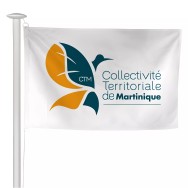 Pavillon Collectivité Territoriale de Martinique en maille polyester