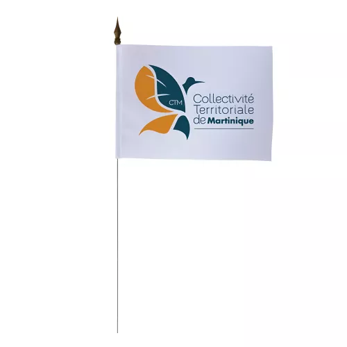 Drapeau de table Martinique 10 x 15 cm en polyester