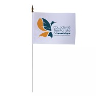 Drapeau de table Martinique 10 x 15 cm en polyester