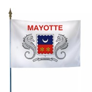 Drapeau armoiries Mayotte en maille polyester