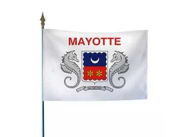 Drapeau armoiries Mayotte en maille polyester
