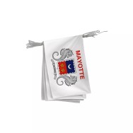 Guirlande armoiries Mayotte en maille polyester 20 x 30 cm