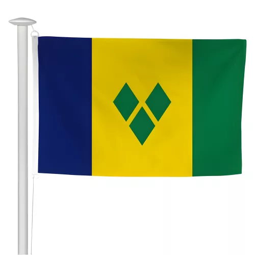 Pavillon officiel Saint-Vincent-et-les-Grenadines en maille polyester