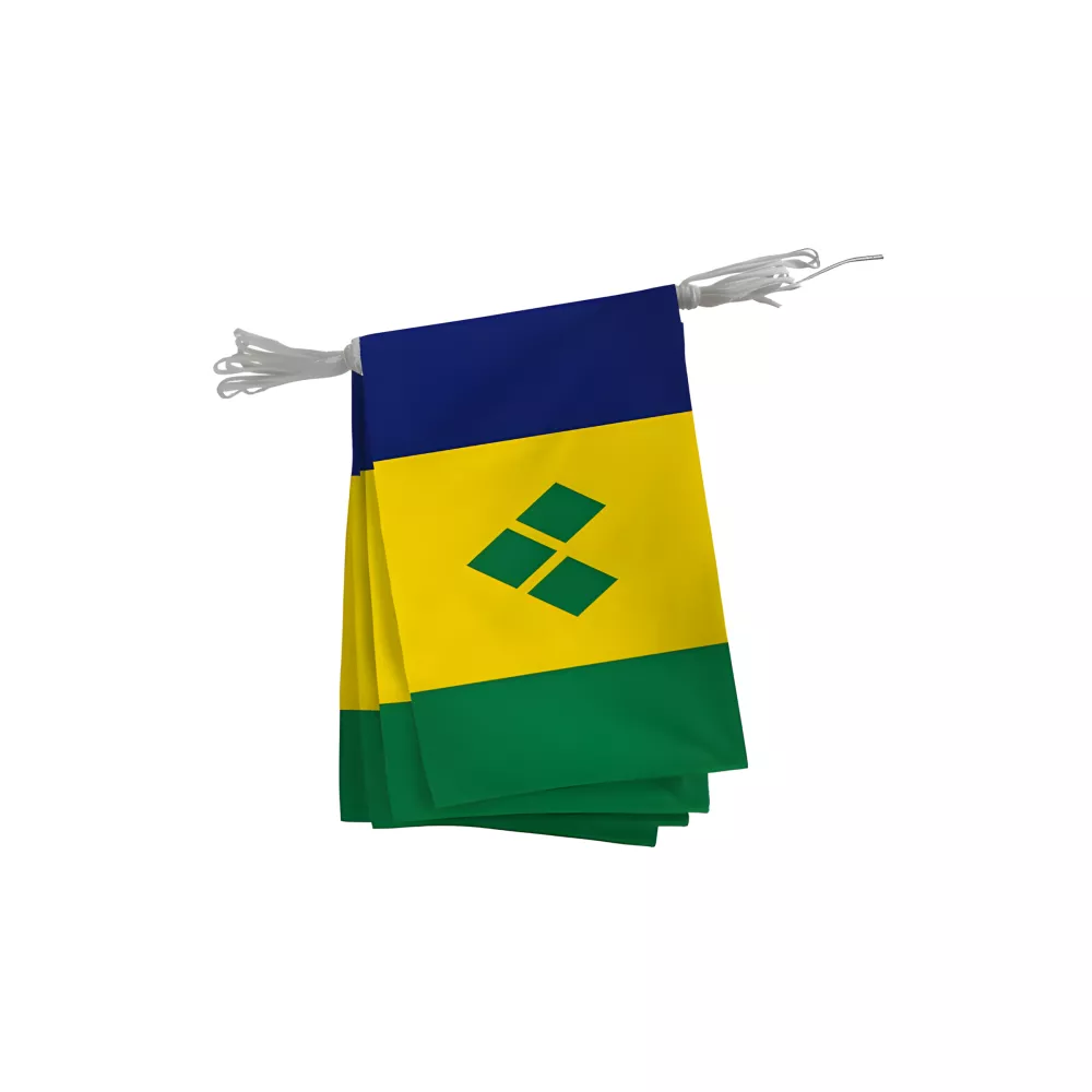 Guirlande Saint-Vincent-et-les-Grenadines en maille polyester 20 x 30 cm Guirlande Saint-Vincent-et-les-Grenadines en maille polyester 20 x 30 cm