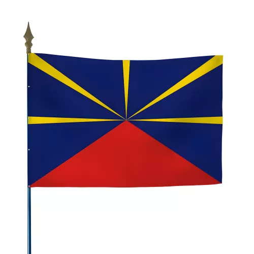 Drapeau de la Réunion en maille polyester 115 g/m²
