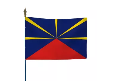 Drapeau de la Réunion en maille polyester 115 g/m²