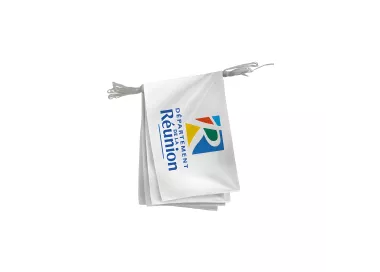 Guirlande département Réunion en maille polyester 115 g/m²