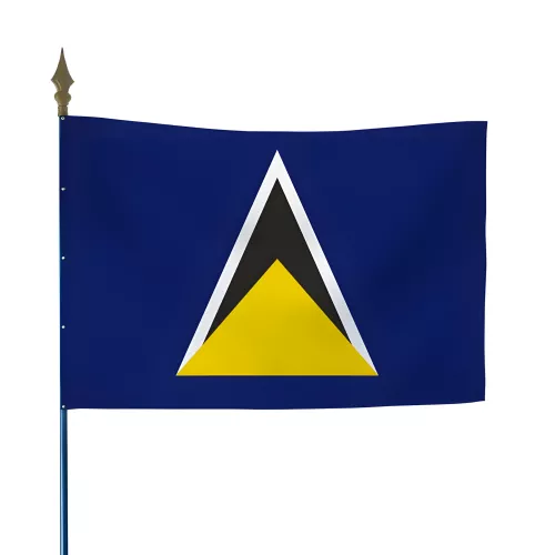 Drapeau Sainte-Lucie en maille polyester 115 g/m²