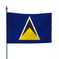 Drapeau Sainte-Lucie en maille polyester 115 g/m²