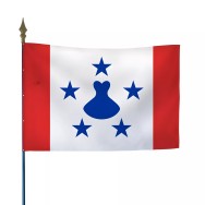 Drapeau Australes en maille polyester avec hampe