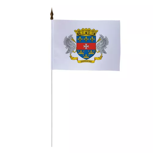 Drapeau de table Armoiries Saint-Barthélemy 10 x 15 cm polyester