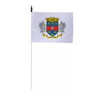 Drapeau de table Armoiries Saint-Barthélemy 10 x 15 cm polyester