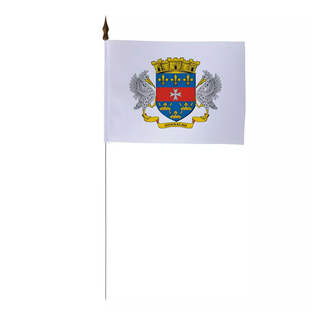 Drapeau de table Armoiries Saint-Barthélemy 10 x 15 cm polyester Drapeau de table Armoiries Saint-Barthélemy 10 x 15 cm polyester