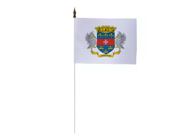 Drapeau de table Armoiries Saint-Barthélemy 10 x 15 cm polyester