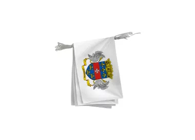Guirlande armoiries Saint-Barthélemy en maille polyester 20 x 30 cm