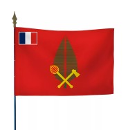 Drapeau Alo avec hampe et lance décorative