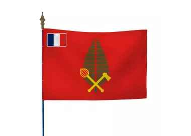 Drapeau Alo avec hampe et lance décorative