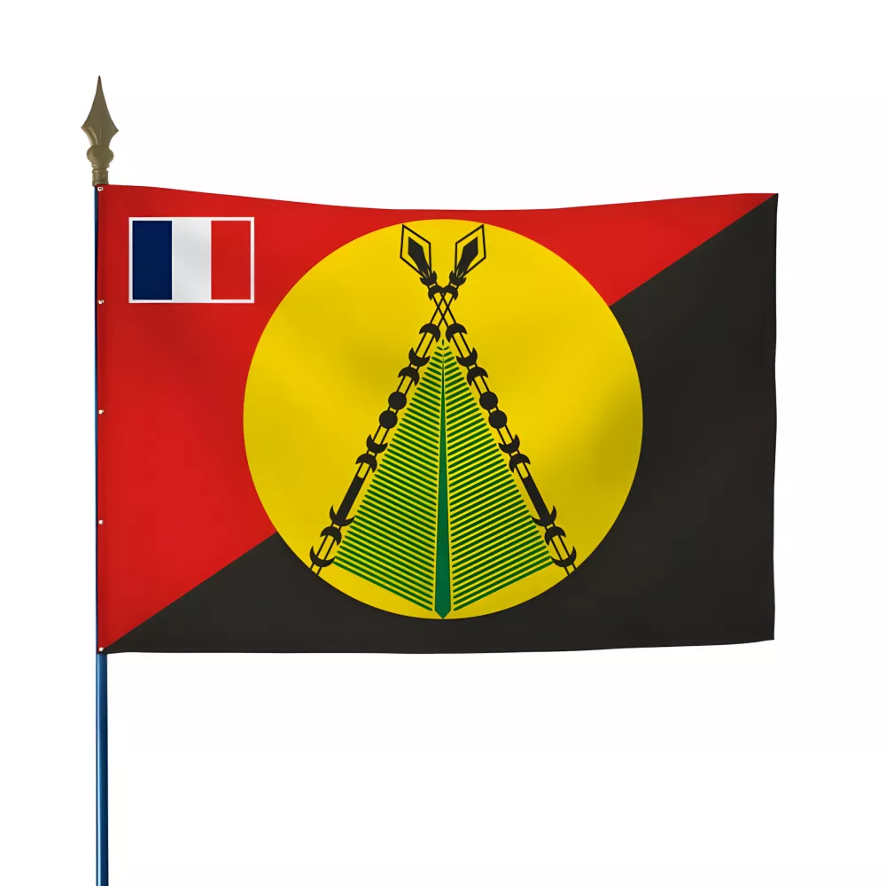 Drapeau Sigave en maille polyester sur hampe