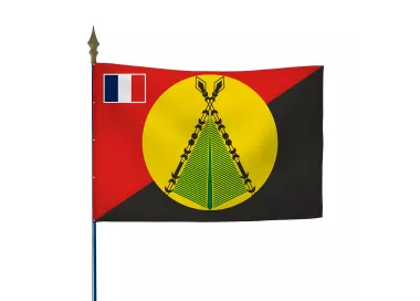 Drapeau Sigave en maille polyester sur hampe
