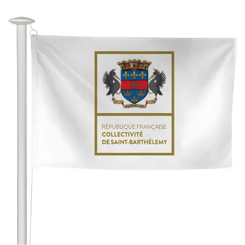 Pavillon Saint-Barthélemy pour mât de pavoisement