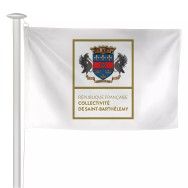 Pavillon Saint-Barthélemy pour mât de pavoisement