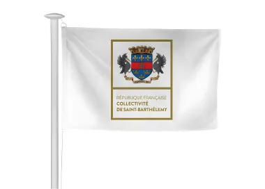 Pavillon Saint-Barthélemy pour mât de pavoisement