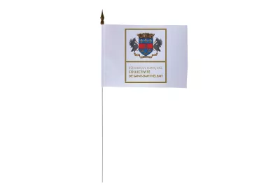 Drapeau de table Saint-Barthélemy 10 x 15 cm polyester