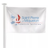 Pavillon Saint-Pierre-et-Miquelon pour mât sans potence