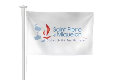 Pavillon Saint-Pierre-et-Miquelon pour mât sans potence