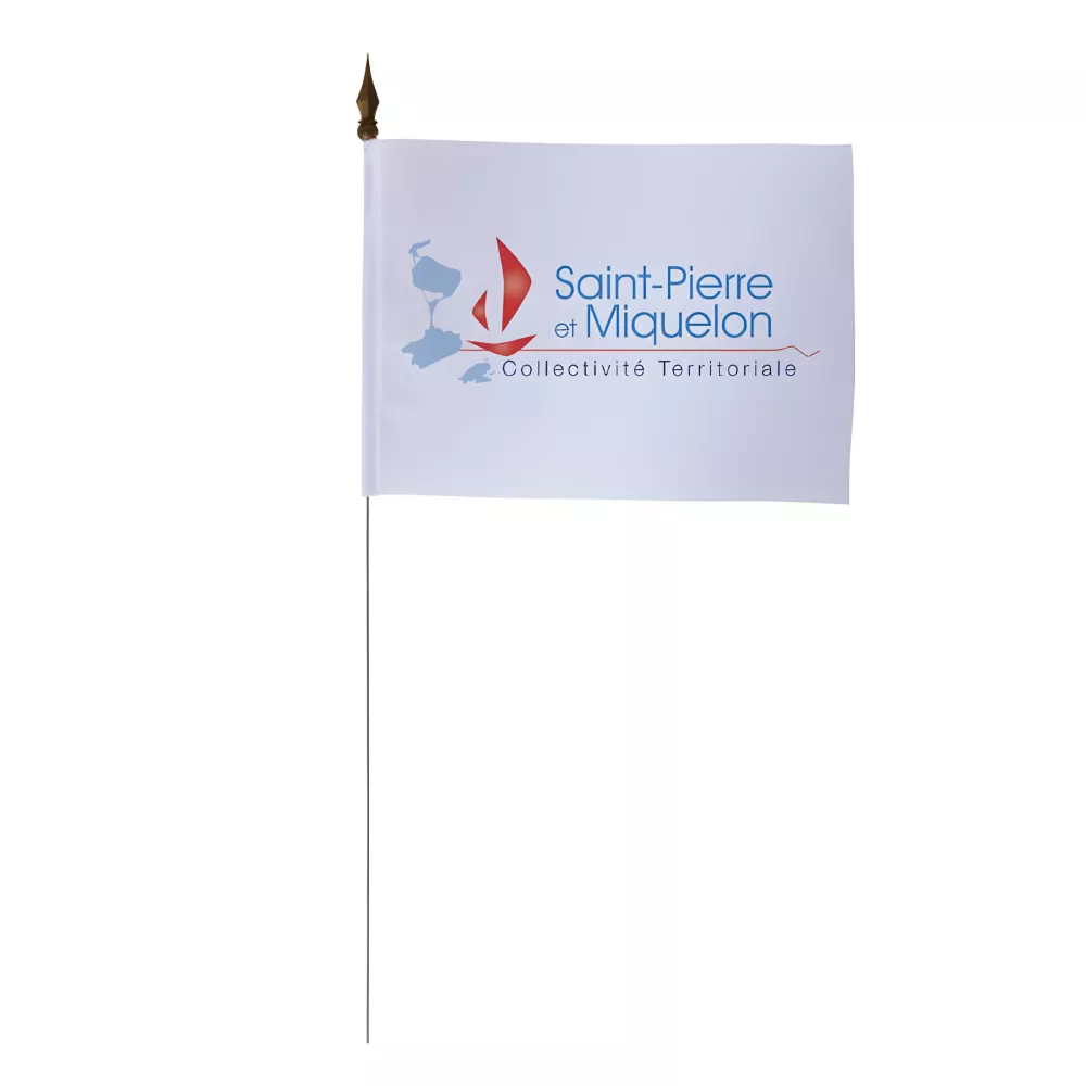 Drapeau de table Saint-Pierre-et-Miquelon 10 x 15 cm polyester Drapeau de table Saint-Pierre-et-Miquelon 10 x 15 cm polyester