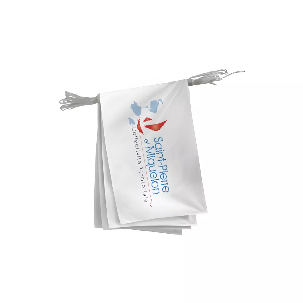 Guirlande collectivité Saint-Pierre-et-Miquelon en polyester 20 x 30 cm Guirlande collectivité Saint-Pierre-et-Miquelon en polyester 20 x 30 cm
