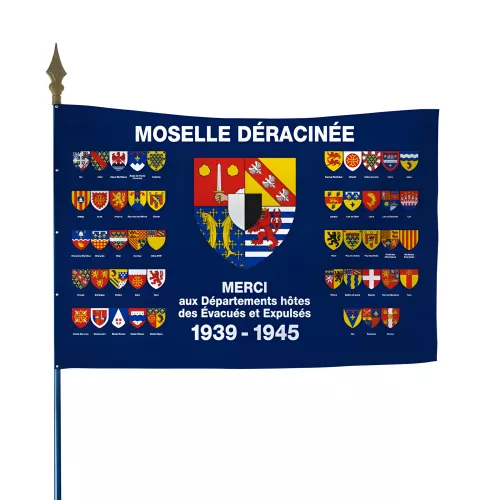 Drapeau Moselle Déracinée en maille polyester