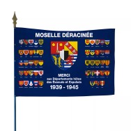 Drapeau Moselle Déracinée en maille polyester