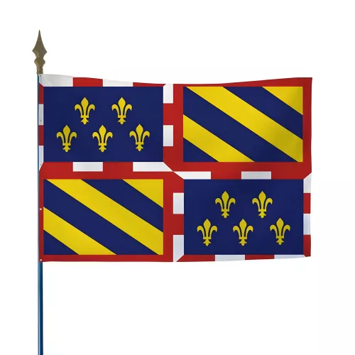 Drapeau province Bourgogne en maille polyester