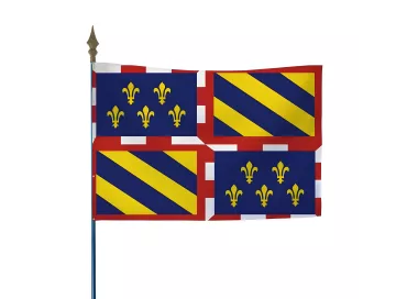 Drapeau province Bourgogne en maille polyester