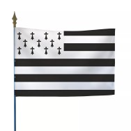 Drapeau province Bretagne sur hampe bois