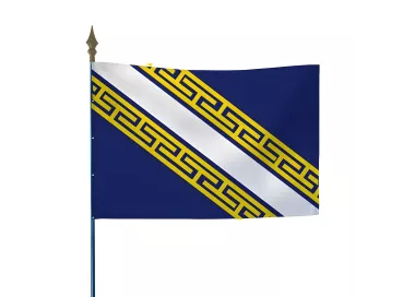 Drapeau province Champagne en maille polyester