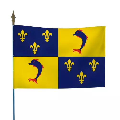 Drapeau province Dauphiné en maille polyester