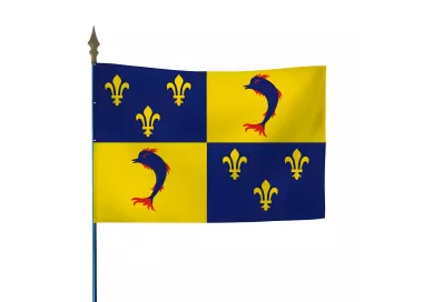 Drapeau province Dauphiné en maille polyester