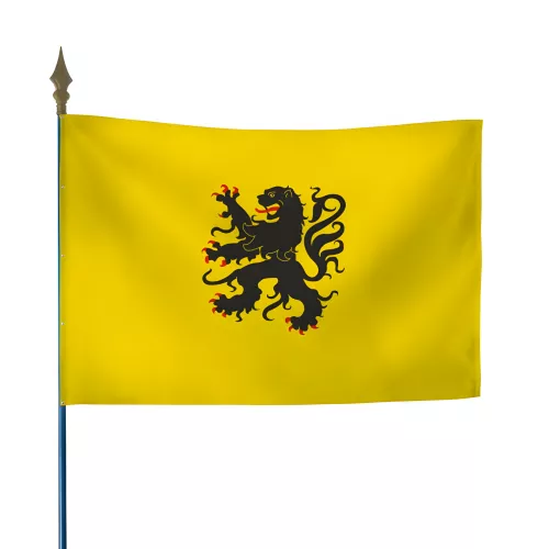 Drapeau province Flandre en maille polyester