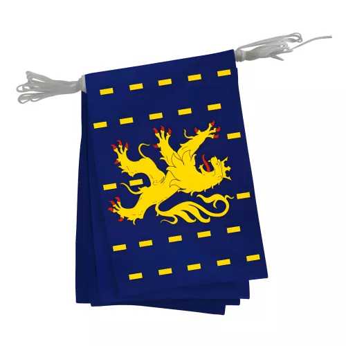 Guirlande province Franche-Comté en polyester 20x30 cm