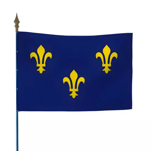 Drapeau province Île-de-France en maille polyester