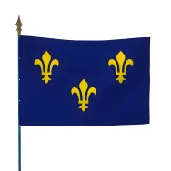 Drapeau province Île-de-France en maille polyester