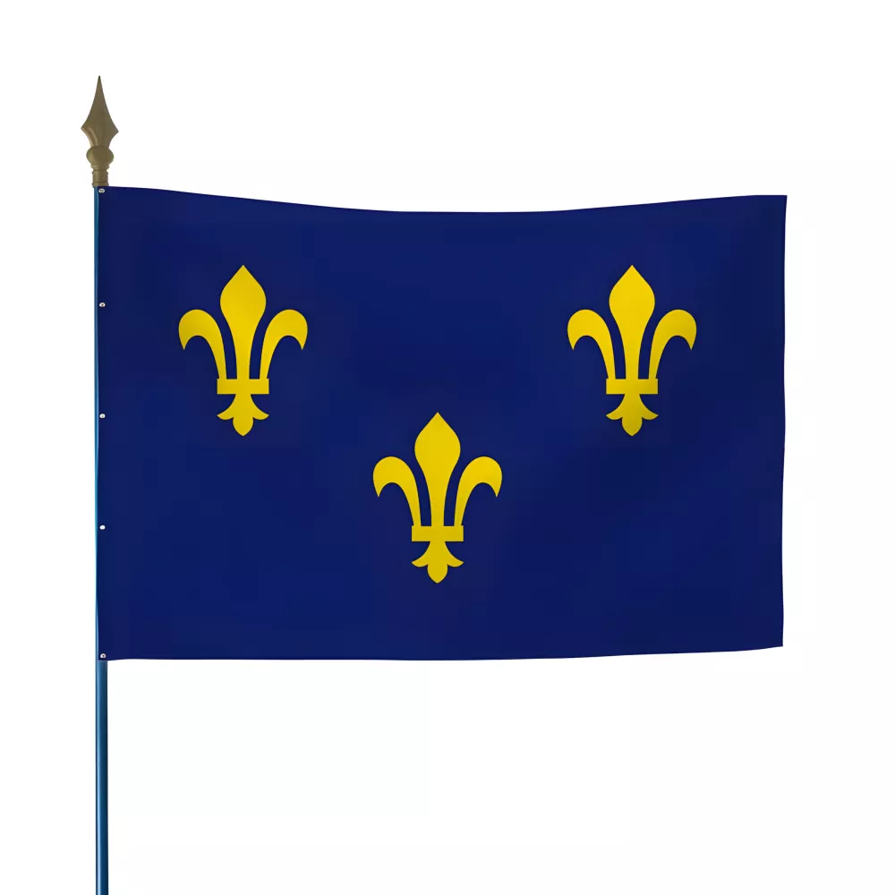 Drapeau province Île-de-France en maille polyester Drapeau province Île-de-France en maille polyester