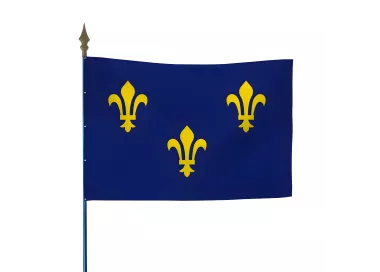 Drapeau province Île-de-France en maille polyester