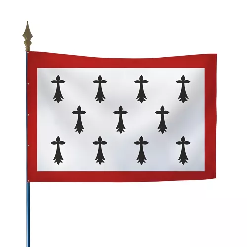 Drapeau province Limousin en maille polyester 115 g/m²