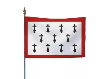 Drapeau province Limousin en maille polyester 115 g/m²