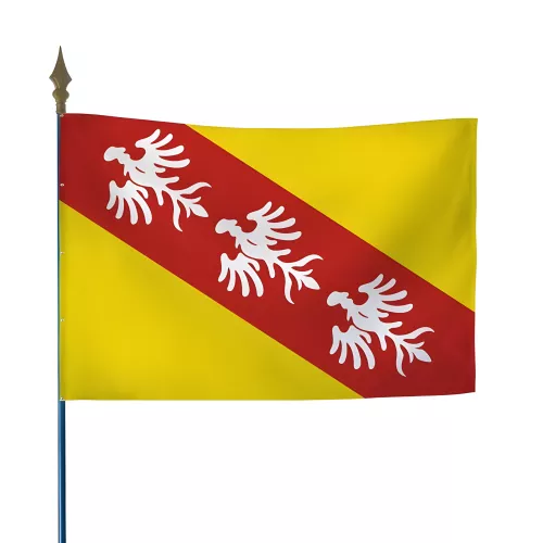 Drapeau province Lorraine sur hampe polyester