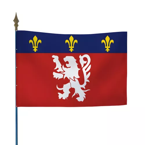 Drapeau province Lyonnais en maille polyester